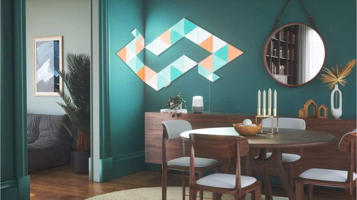 Nanoleaf Shapes Hexagons 智能拼裝照明燈 Smarter Kit(9個六角形燈板) 7 nanoleaf-shapes-3-triangle-expansion-pack-NL47-0001TW-3PK-lifestyle-3